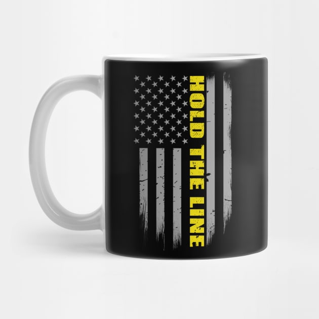 Hold The Line 911 Dispatcher Flag by bluelinemotivation